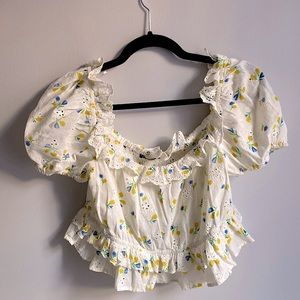 floral ruffle top!